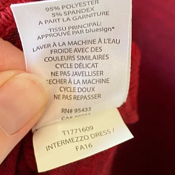 Toad & Co Intermezzo Long Sleeve Dress Red Marl Size XS - Picture 8 of 8